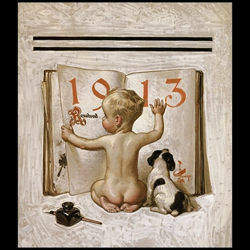 New Year’s Baby 1913 by J. C. Leyendecker (1912)