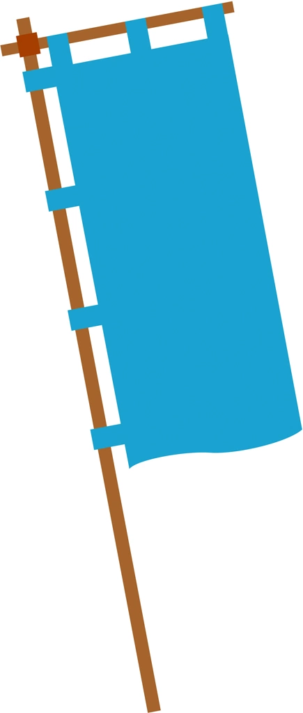 Set of 6 Flag Illustrations and Vectors | Light Blue Flag