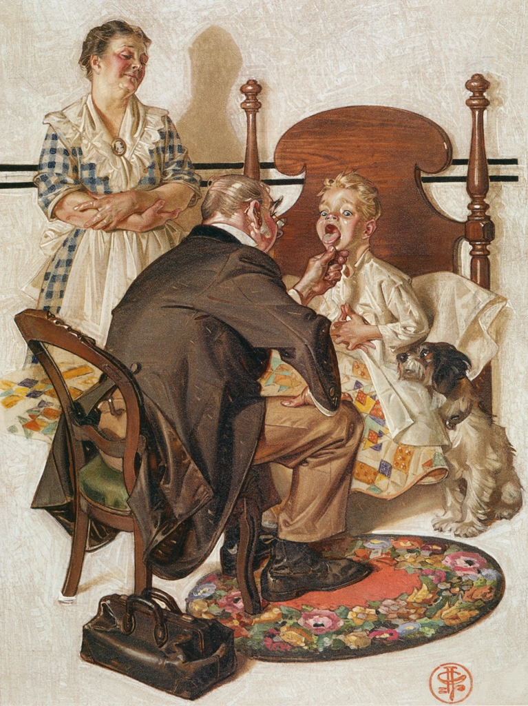 「病床」 J・C・ライエンデッカー （1930年） | J.C. Leyendecker: American Imagistより