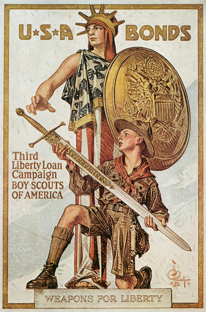 「自由の為の武器 （戦時国債のポスター）」 J・C・ライエンデッカー （1917年） | The J.C. Leyendecker Collection: American Illustrators Poster Bookより