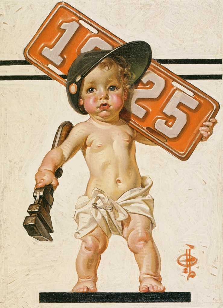 「ニューイヤーズベイビー 1925」 J・C・ライエンデッカー （1924年） | J.C. Leyendecker: American Imagistより