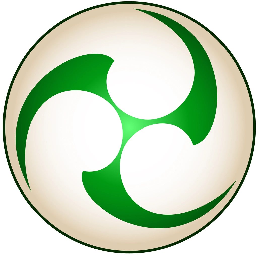 Set of 6 White Left Threefold Tomoe Illustrations and Vectors | Green