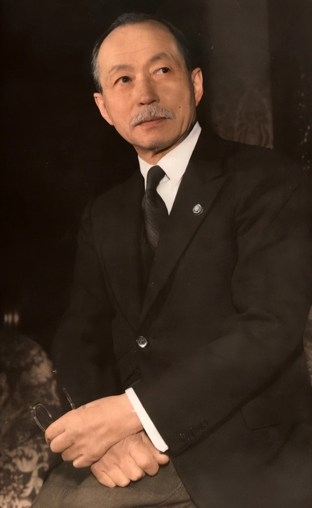 Naotake Satō by Shigeru Tamura | AI Colorization