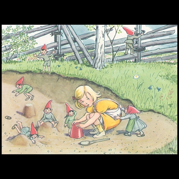 Plate #9 from “Talented Annika” by Elsa Beskow