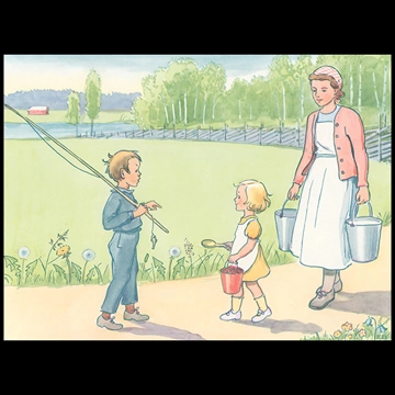 Plate #11 from “Talented Annika” by Elsa Beskow
