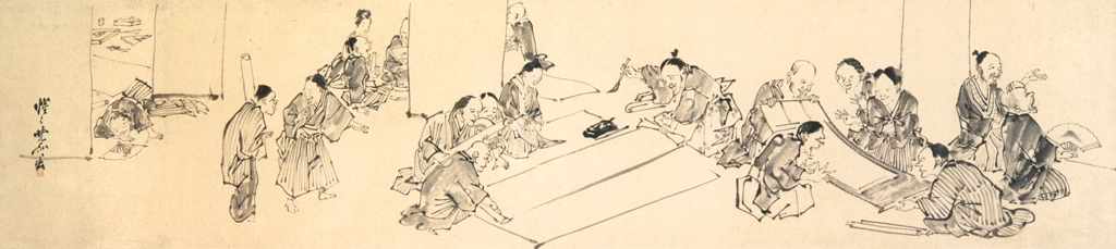 Shogakai (Calligraphy and Painting Party)  by Kawanabe Kyōsai (1871-89) | from This is Kyōsai!: the Israel Goldman Collection