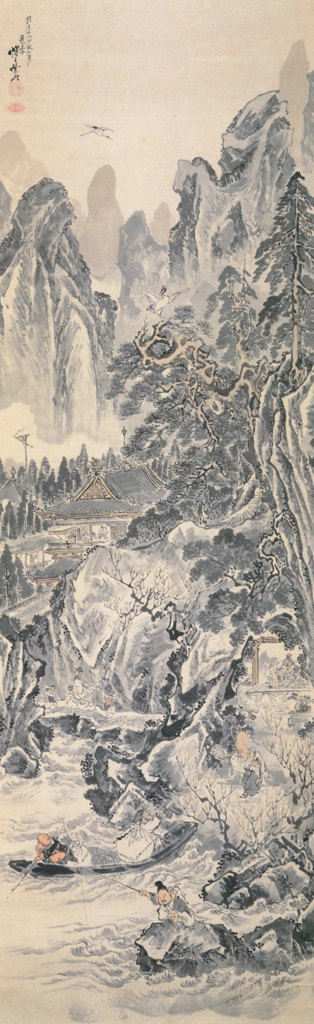 Seven Gods of Good Fortune in a Landscape by Kawanabe Kyōsai (1879) | from This is Kyōsai!: the Israel Goldman Collection