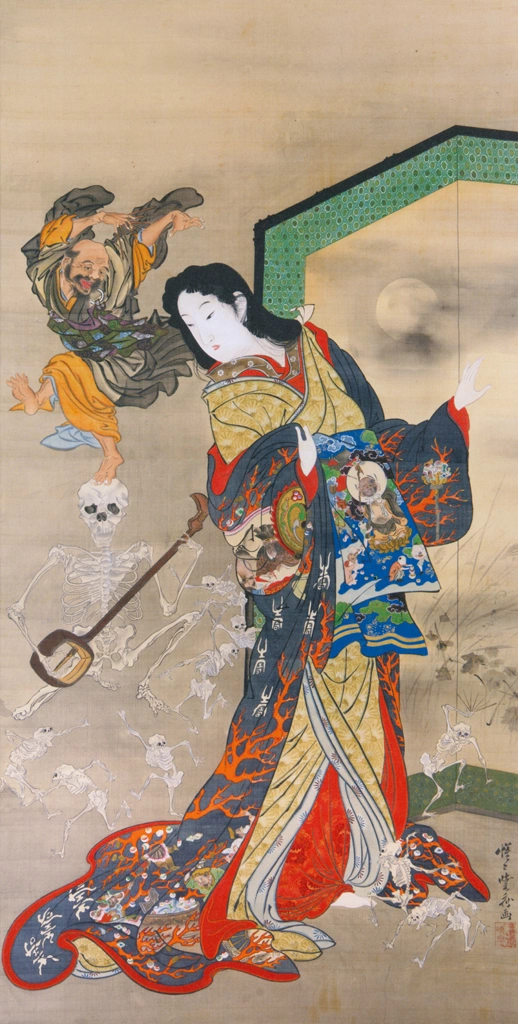 「地獄太夫と一休」 河鍋暁斎 (1871-89年) | これぞ暁斎! ゴールドマンコレクションより