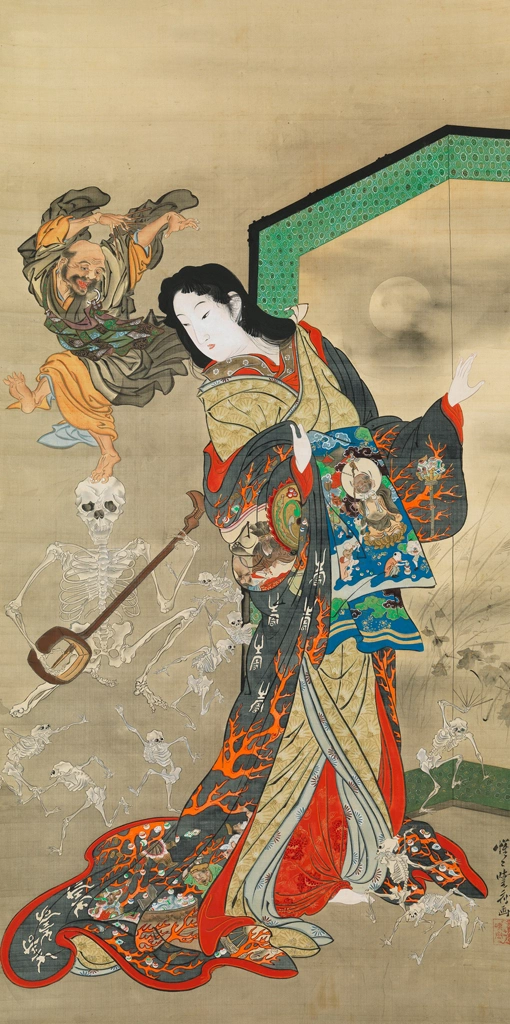 「地獄太夫と一休」 河鍋暁斎 (1871-89年) | ロイヤル・アカデミー・オブ・アーツより