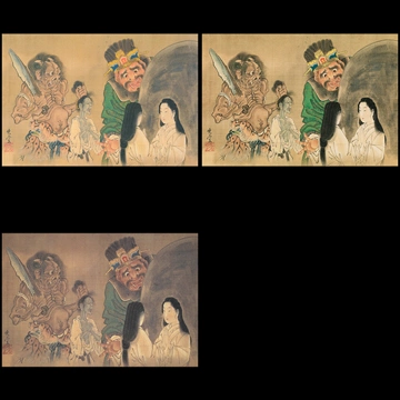 「閻魔大王浄玻璃鏡図」 河鍋暁斎 （1871-89年）