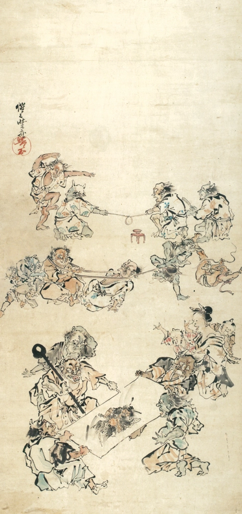 「鬼の集い」 河鍋暁斎 （1871-89年） | これぞ暁斎！ ゴールドマンコレクションより