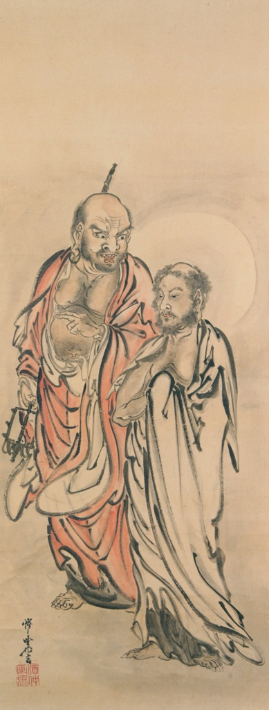 「釈迦と達磨」 河鍋暁斎 （1871-89年） | これぞ暁斎！ ゴールドマンコレクションより