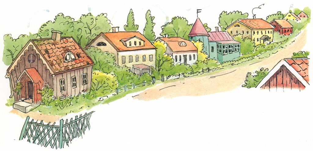 Plate #1 from “Peter’s Old House” by Elsa Beskow | The Town Where Peter Lives