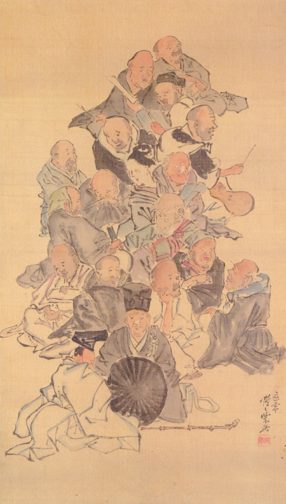 「俳聖群像図」 河鍋暁斎 （1871-89年） | これぞ暁斎！ ゴールドマンコレクションより