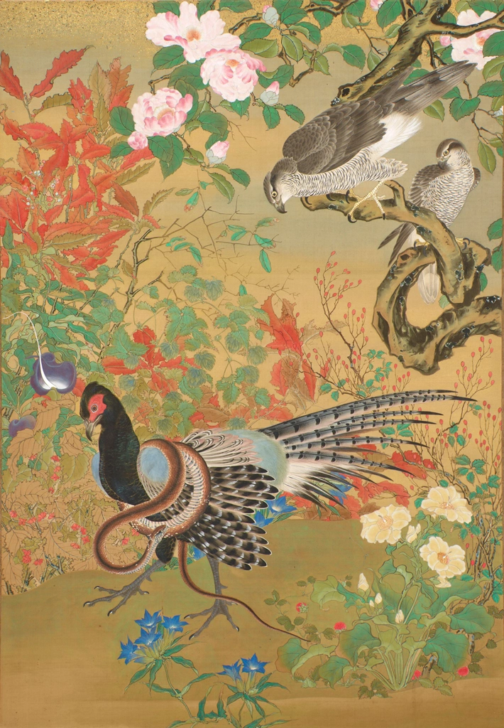 「花鳥図」 河鍋暁斎 （1881年） | 東京国立博物館より