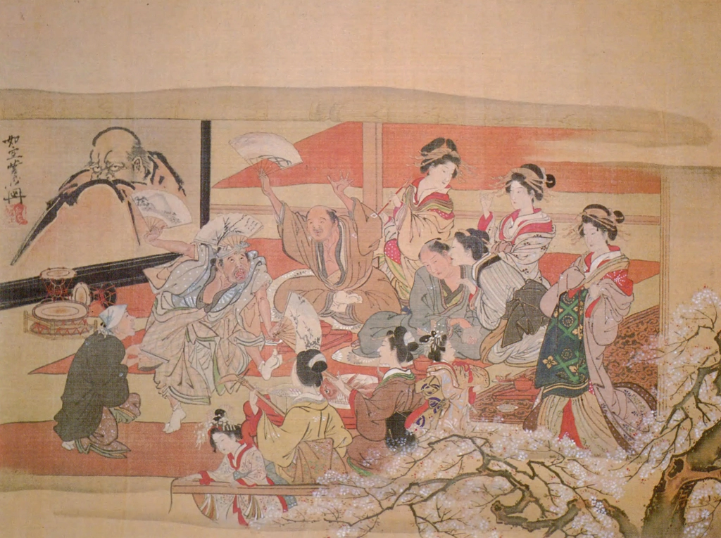 Banquet at Yoshiwara by Kawanabe Kyōsai | from Kyōsai: Kawanabe Kyōsai Kenkyūshi #19