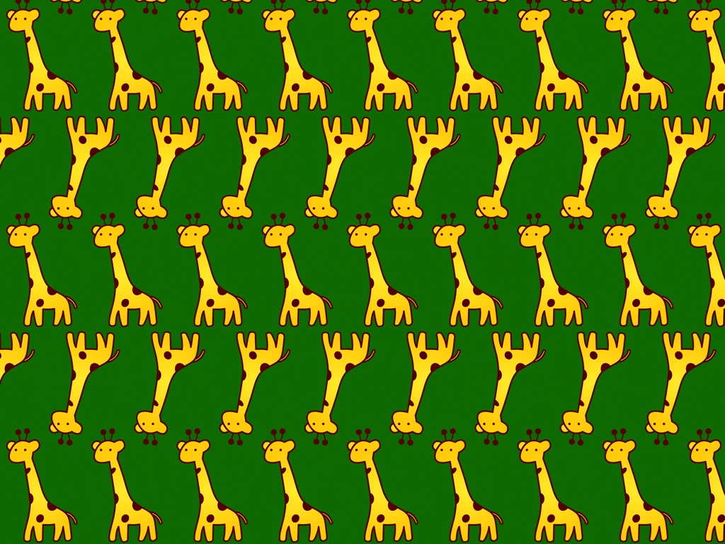 Set of 6 Giraffe Pattern Background Illustrations and Vectors | Green