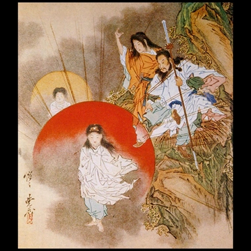 「天照大神の即位」 河鍋暁斎