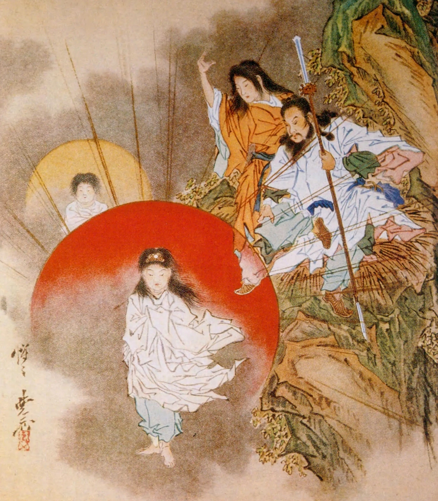 「天照大神の即位」 河鍋暁斎 | 河鍋暁斎研究誌 暁斎 第24号より