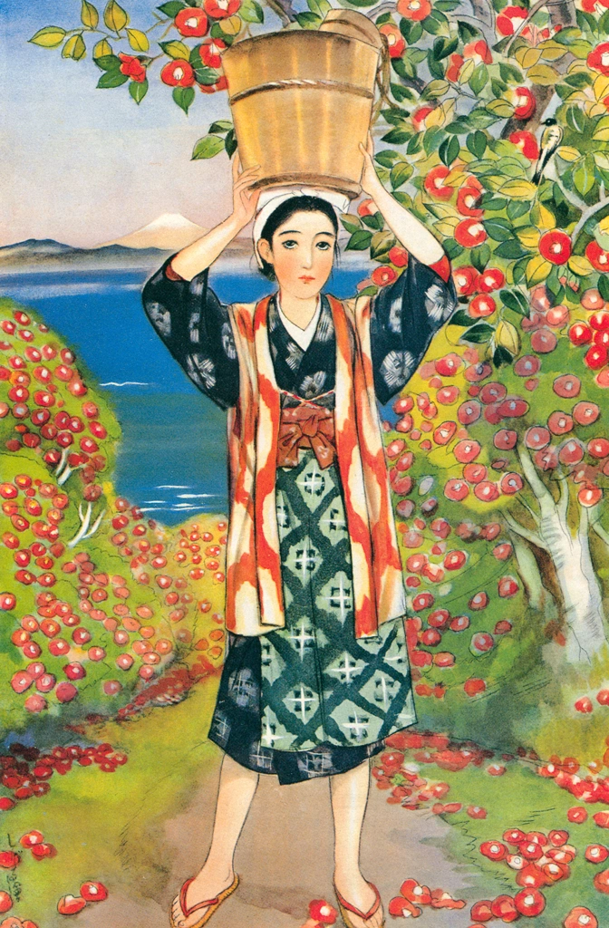 「椿咲く島 （少女倶楽部より）」 須藤しげる （1935年） | 須藤しげる抒情画集より