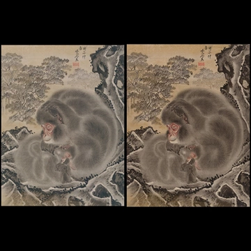 Monkeys by Kawanabe Kyōsai (1888)