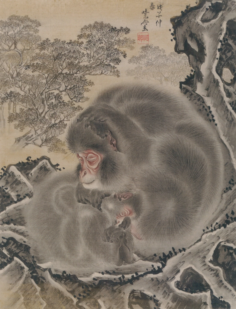 Monkeys by Kawanabe Kyōsai (1888) | from Kyosai: master painter and his student Josiah Coder