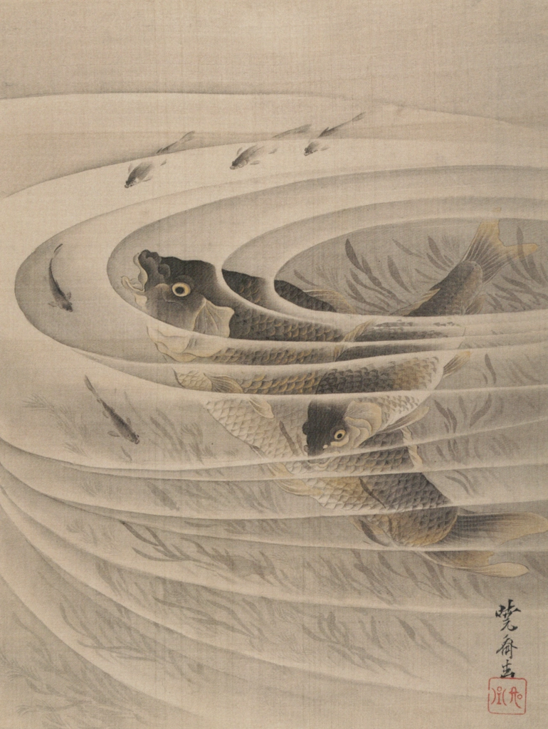 「鯉図」 河鍋暁斎 （1888年） | 画鬼・暁斎 KYOSAI 幕末明治のスター絵師と弟子コンドルより