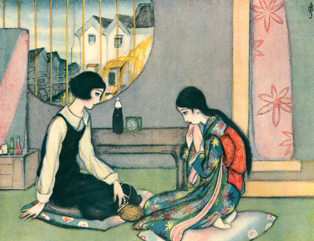 「返らぬ日 （令女界より）」 須藤しげる （1928年） | 須藤しげる抒情画集より