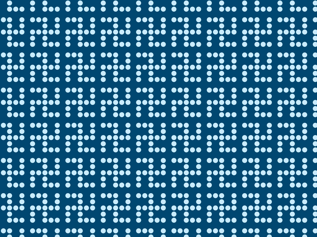 6種類のドットの卍柄背景のイラストとベクター | 水色と青緑色