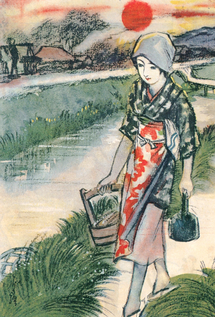 「露を踏みて （少女倶楽部より）」 須藤しげる （1929年） | 須藤しげる抒情画集より