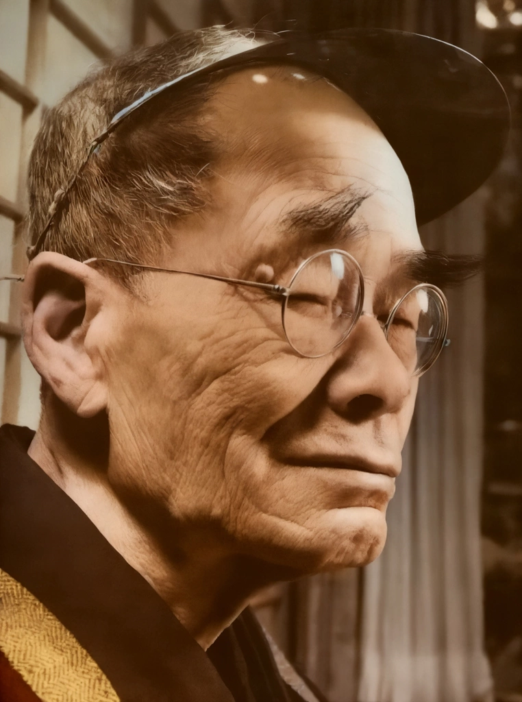 「鈴木大拙博士」 土門拳 | AIカラー化