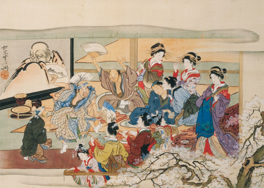 「吉原遊宴図」 河鍋暁斎 | 画鬼・暁斎 KYOSAI 幕末明治のスター絵師と弟子コンドルより