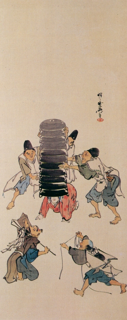 Entertainments Throughout the Year #9 by Kawanabe Kyōsai | from Ukiyo-e Masterpieces in European Collections: The British Museum I