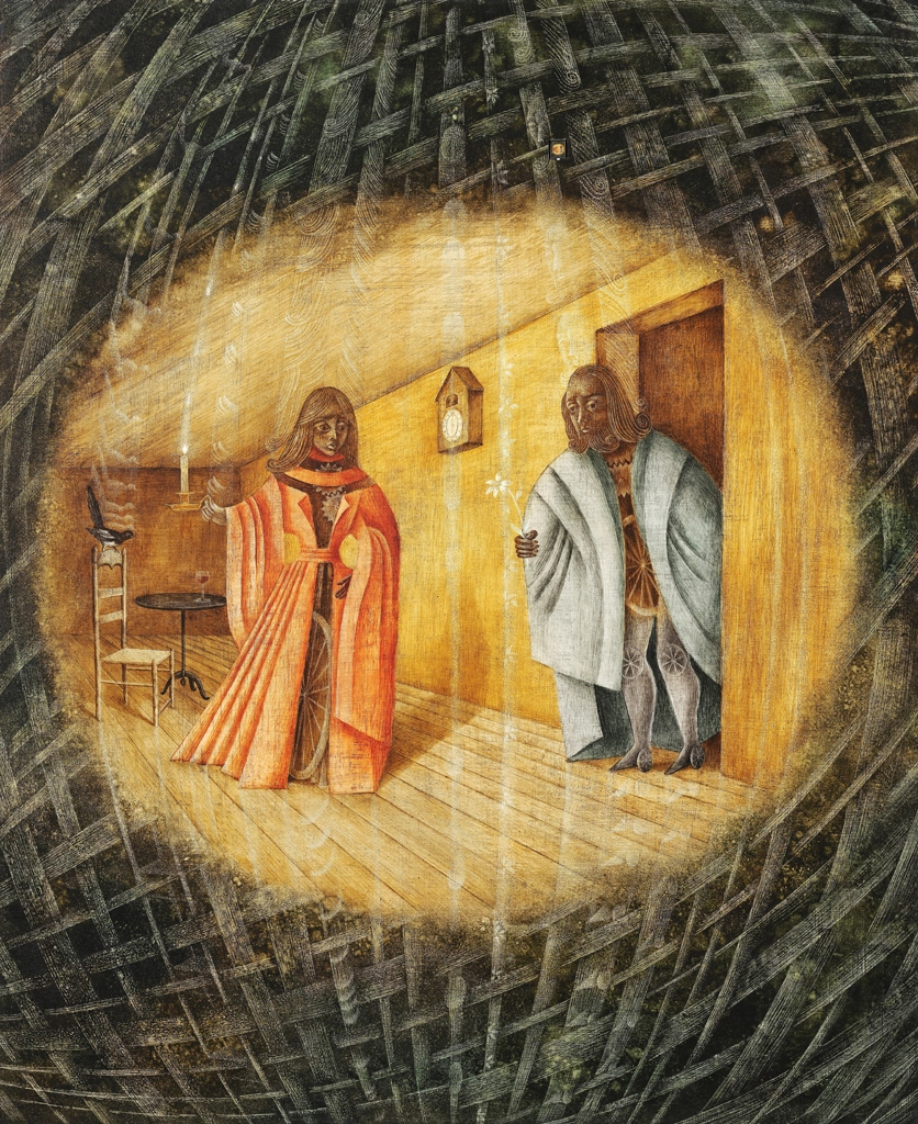 Tejido espacio-tiempo by Remedios Varo (1954) | from National Museum of Women in the Arts