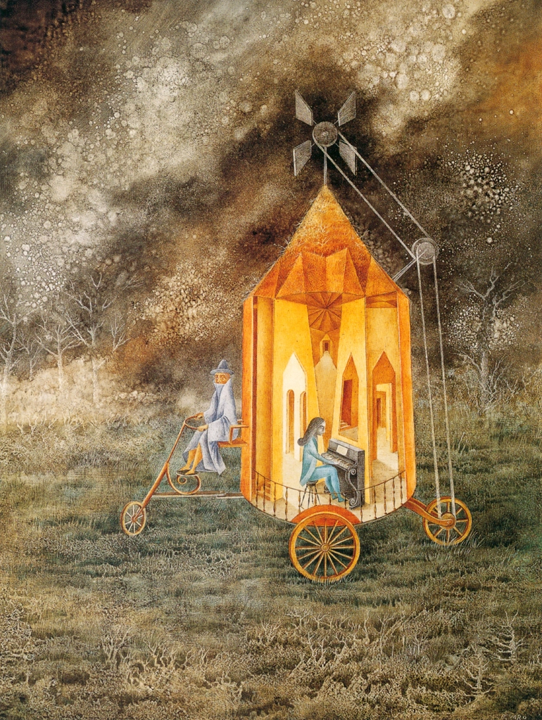 Roulotte by Remedios Varo (1955) | from Remedios Varo Exhibition Catalog 1999