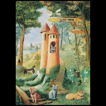 Paraíso de los gatos by Remedios Varo (1955)