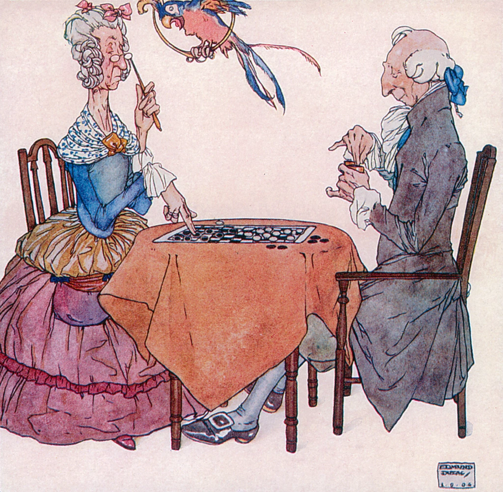 D was a dignified dame by Edmund Dulac | from Lyrics Pathetic & Humorous from A to Z