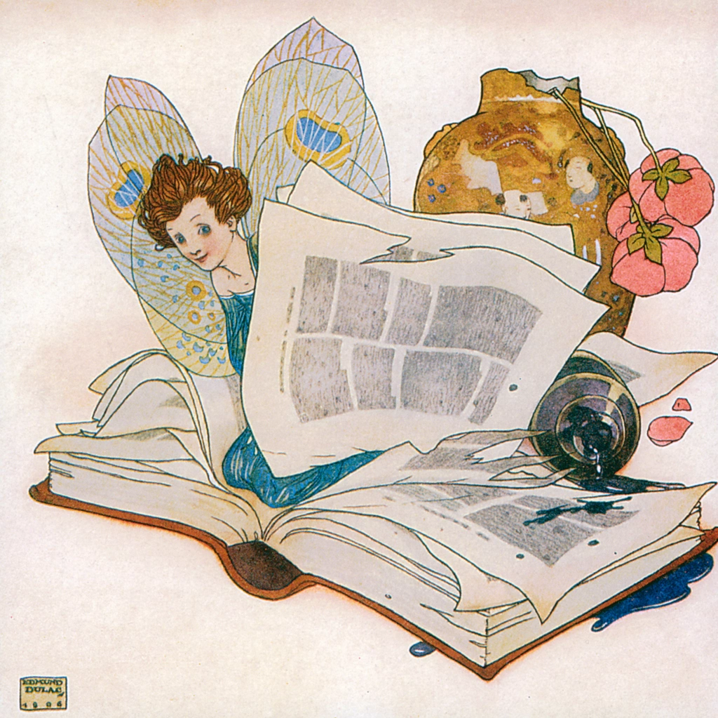 E was an exquisite elf by Edmund Dulac | from Lyrics Pathetic & Humorous from A to Z