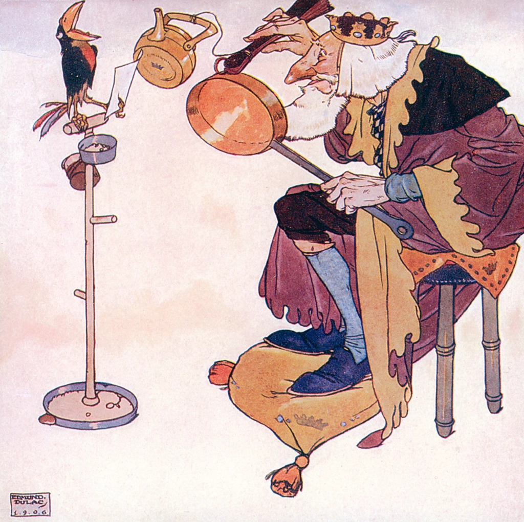 K was a kind-hearted King by Edmund Dulac | from Lyrics Pathetic & Humorous from A to Z