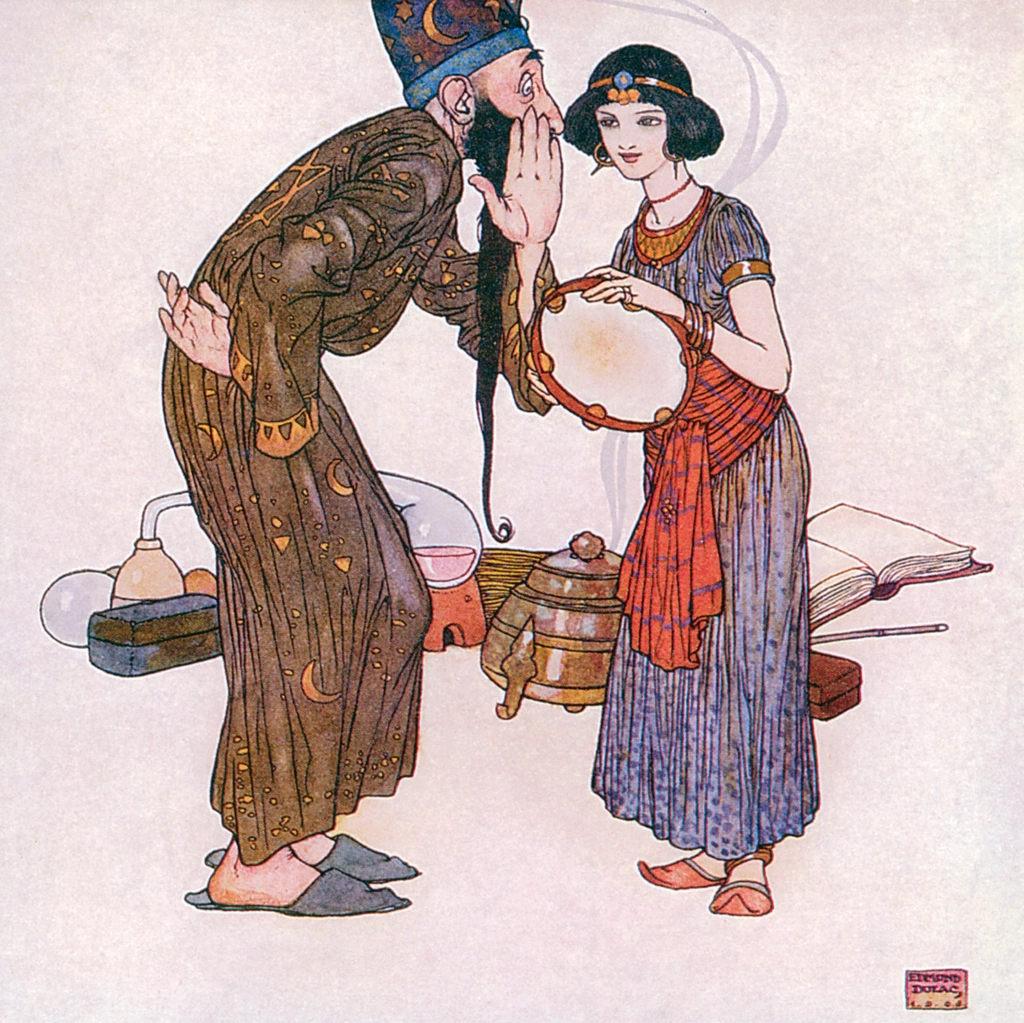 N was a neat necromancer by Edmund Dulac | from Lyrics Pathetic & Humorous from A to Z