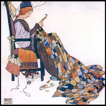 Q was a quaint dainty queen by Edmund Dulac
