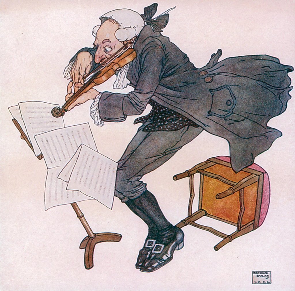 V was a virtuous vicar by Edmund Dulac | from Lyrics Pathetic & Humorous from A to Z
