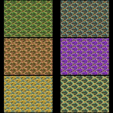 Set of 6 Geometric Paulownia Pattern Background Illustrations and Vectors
