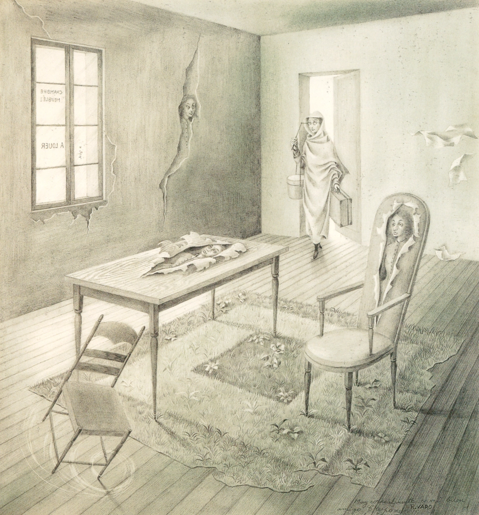 Visita al pasado by Remedios Varo (1957) | from Remedios Varo Exhibition Catalog 1999