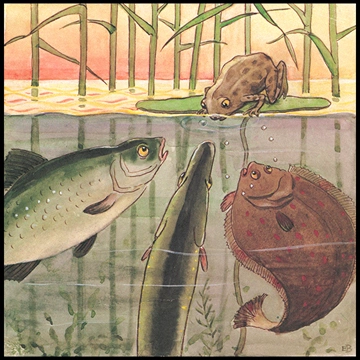「しりたがりやのちいさな魚のお話 挿絵 #6」 エルサ・ベスコフ