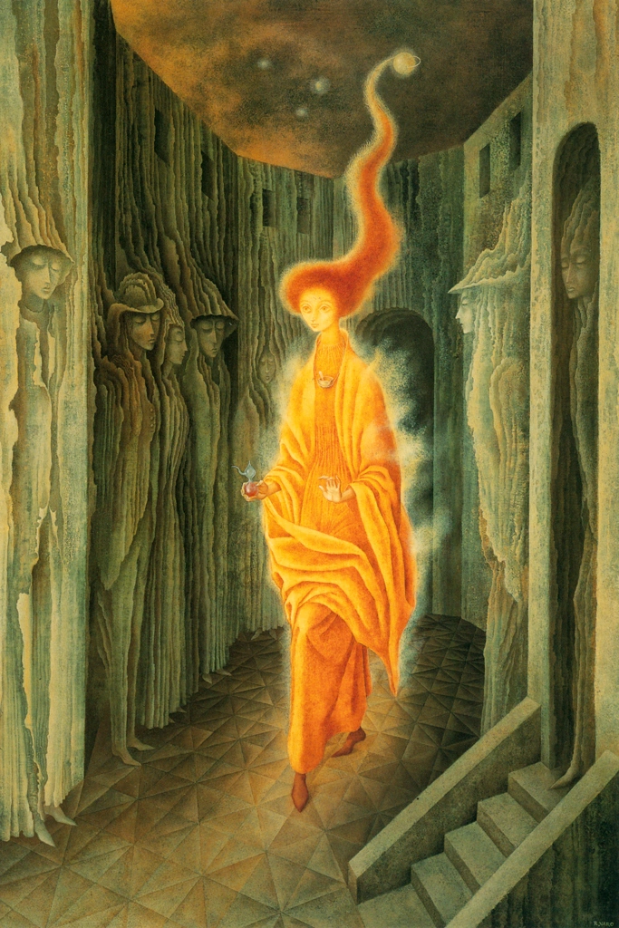 La llamada by Remedios Varo (1961) | from Remedios Varo Exhibition Catalog 1999