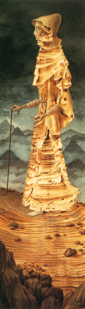Camino árido by Remedios Varo (1962) | from Remedios Varo Exhibition Catalog 1999