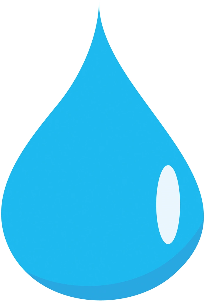Set of 6 Water Drop Illustrations and Vectors | Rounded Teardrop Shape