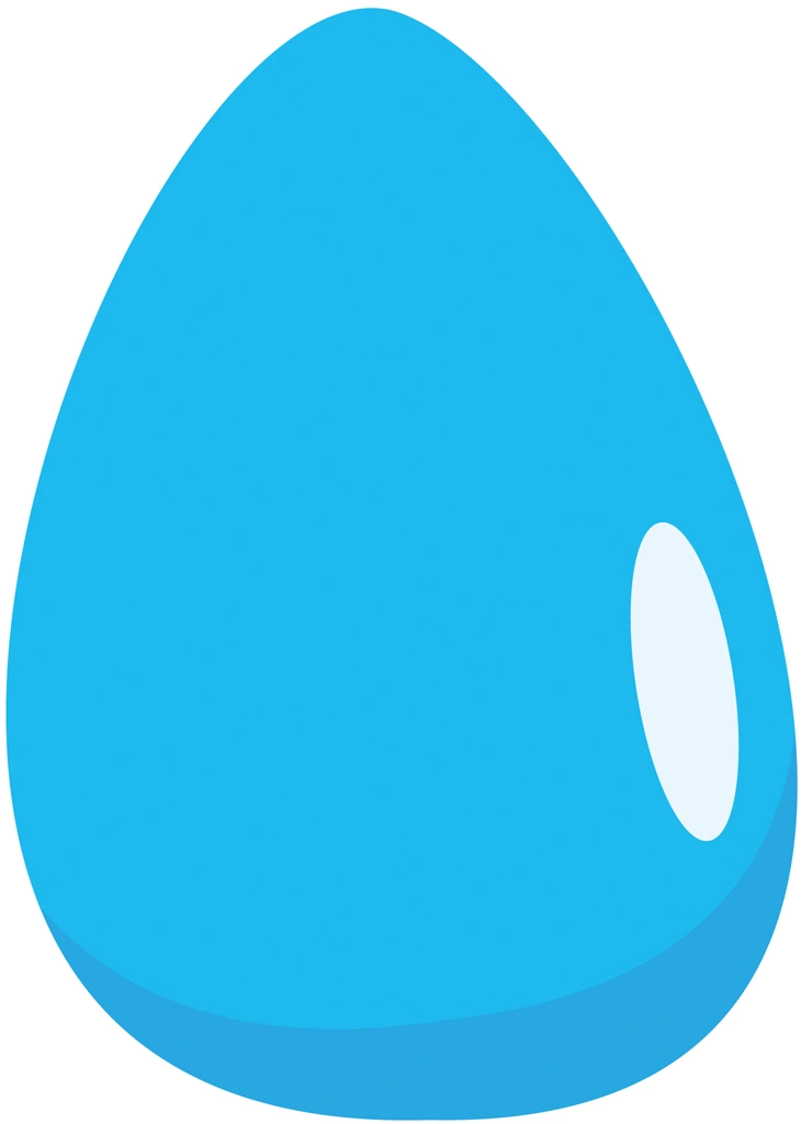 Set of 6 Water Drop Illustrations and Vectors | Thick Teardrop Shape