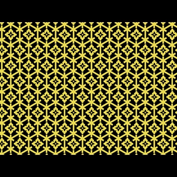 5種類の花菱亀甲柄のパターン背景のイラストとベクター